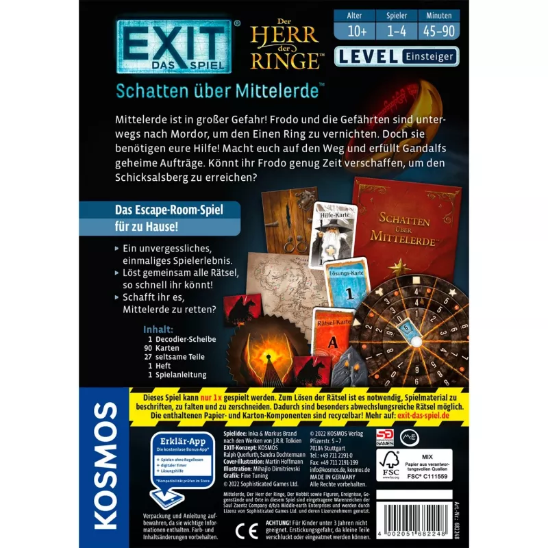 Kosmos EXIT jogo de cartas viagem/aventura