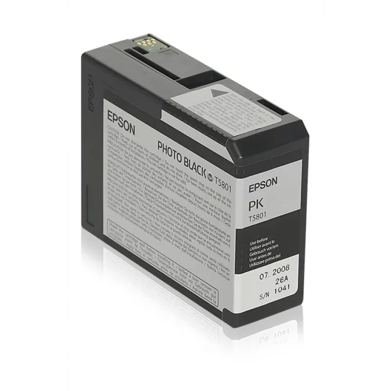 Epson T5801 (T580100) cartucho de tinta preto fotográfico, 80 ml