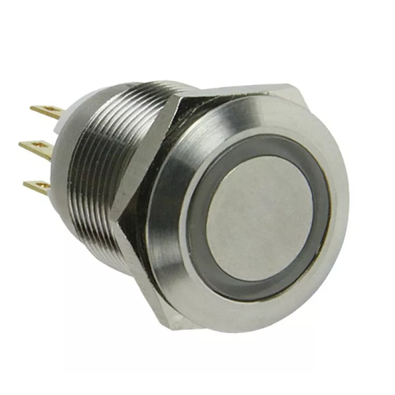 Interruptor antivandalismo Lamptron 19mm - Silverline - vermelho