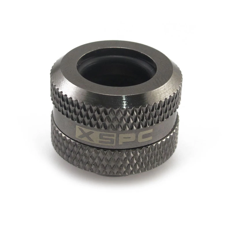 Conector XSPC G1/4 para tubo rígido de 14 mm, preto cromado - 8 unidades