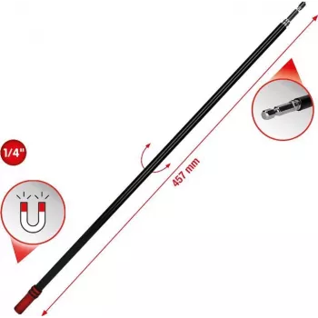 Suporte de pontas, KS Tools 514 extra longo 1/4 polegadas magnético troca rápida com luva de rotação livre
