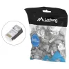 Conector macho RJ-45 LANBERG PLS-5000EZ, Cat5e, F/UTP (FTP), cinzento, 100 unid.