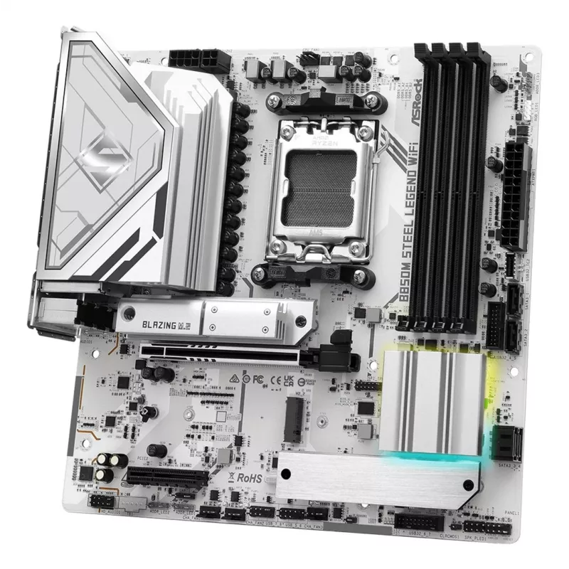 Motherboard ASRock B850M Steel Legend WiFi — AMD B850, socket AM5, microATX, DDR5, 4 DIMM, Wi-Fi 7, LAN 2.5Gb