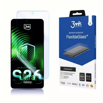 Vidro protetor de ecrã 3MK FlexibleGlass para Samsung Galaxy S26 Ultra – proteção híbrida flexível em vidro temperado