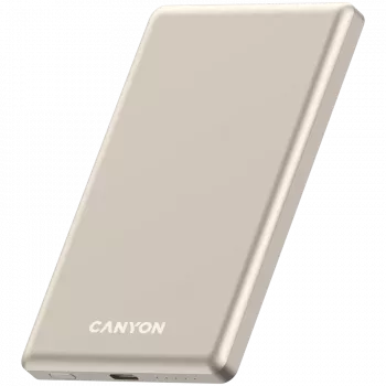 Canyon OnPower 505 - powerbank - 5.000 mAh - entrada USB-C - saída USB-C PD 20W + Wireless Magnet 1