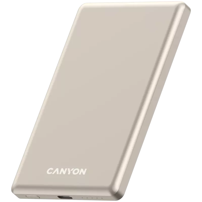 Canyon OnPower 505 - powerbank - 5.000 mAh - entrada USB-C - saída USB-C PD 20W + Wireless Magnet 1