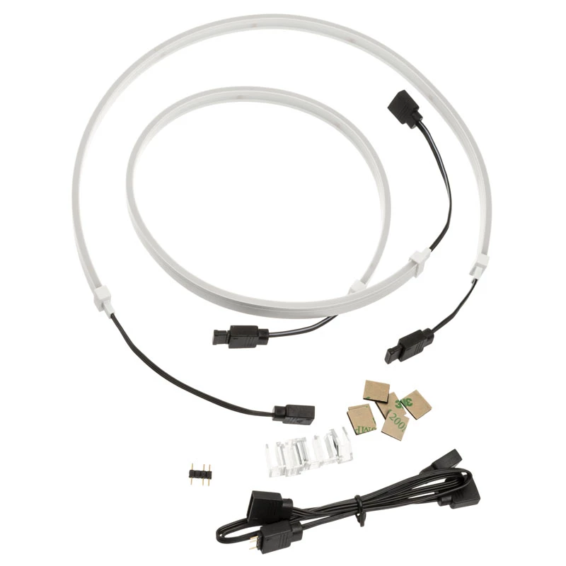 SilverStone LS04, fita LED ARGB, pack de 2 - branca