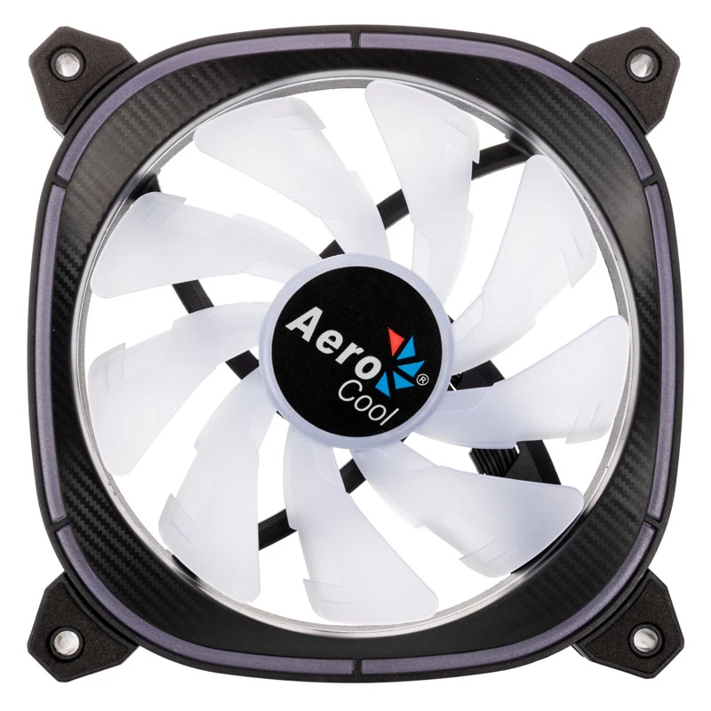 Ventoinha de caixa AEROCOOL Astro 12F ARGB LED 120mm — 120mm, iluminação ARGB, ligação de alimentação de 3 pinos