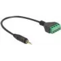 Cabo de áudio DeLOCK 0,2 m 2,5 mm terminal preto verde 66256