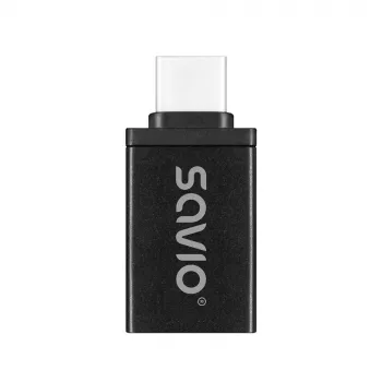 Adaptador de cabo de vídeo Savio AK-80 0m USB Type-A USB Type-C preto