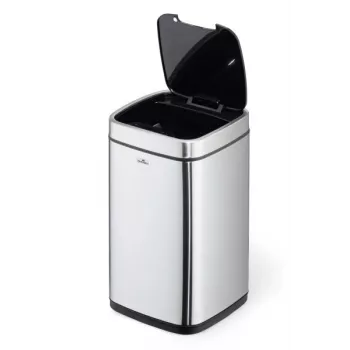 Durable TOUCH 12L retangular aço inoxidável prateado preto