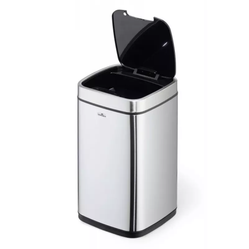 Durable TOUCH 12L retangular aço inoxidável prateado preto
