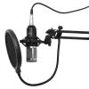 Microfone para PC MEDIA-TECH MT397S — com fios, entrada XLR, 20–20000 Hz, 150 Ω, -32 dB, cabo de 2,4 m, suporte de mesa, preto