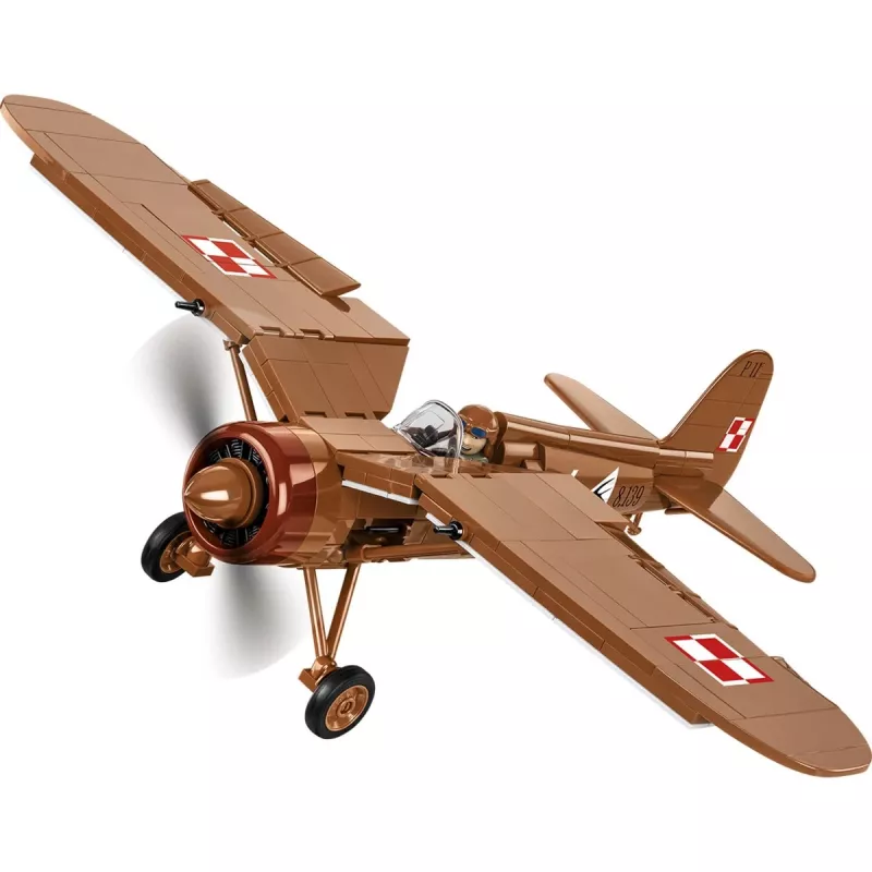 Conjunto de construção COBI PZL P.11c 320 peças Segunda Guerra Mundial