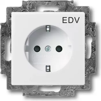 BUSCH JAEGER 2013-0-5268 - CEE 7/3 - 2P+E - branco - 250 V - 16 A - 63 mm