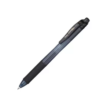 Pentel Energel X - Caneta de gel retrátil - Preto - Preto - Transparente - Plástico - Borracha - Borracha - Ambidestro