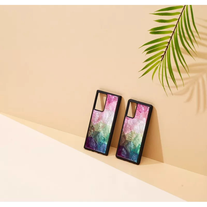 Capa de proteção iKins para Samsung Galaxy Note 20 – motivo flores aquáticas preto