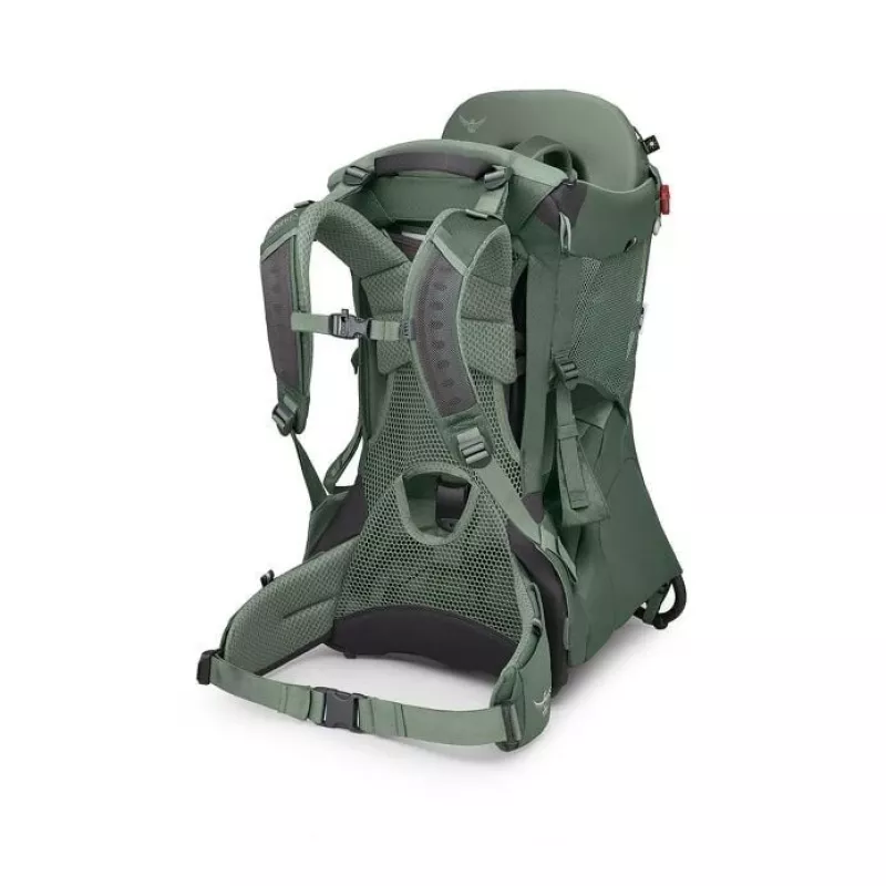 Mochila de transporte para criança Osprey Poco Tourist verde, mochila de transporte para criança leve e ajustável