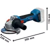 Conjunto Professional 18V, GBH 18V-22 + GSR 18V-65 + GWS 18V-8 Professional, conjunto de ferramentas azul, 2x bateria de iões de lítio 5,0Ah, em 3 L-BOXX