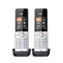 Telefone analógico/DECT Gigaset COMFORT 500HX duo com identificação de chamadas preto, prateado