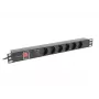 Unidade de distribuição de energia (PDU) Lanberg PDU-05F-0200-BK 5 saídas AC 1U preta