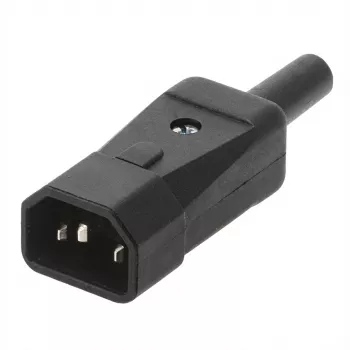 Ficha de rede C14 Bachmann 915.171 preto