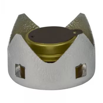 Fogão de campismo a álcool Trangia 100281 – fogão leve de 1 bico, 1000 W, 162 g, Ø95×62 mm, prateado