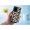 Capa de proteção iKins para Samsung Galaxy S20 Ultra — padrão piramidal, preto