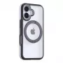 Capa protetora Torras Ostand R Fusion para iPhone 16 — preta, capa fina resistente a impactos
