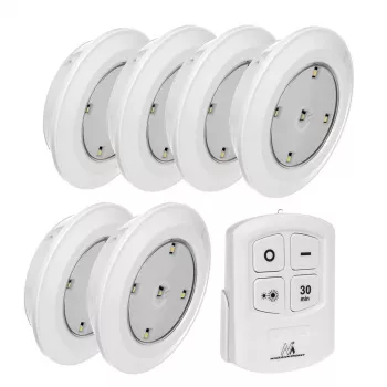 Conjunto de lâmpadas LED com comando Maclean Energy MCE165, pilhas AAA, 6 unid. no conjunto
