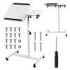 Maclean suporte móvel para secretária/portátil, branco, altura ajustável 59-89 cm, máx. 30 kg, MC-121 W