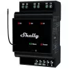 Relé inteligente Shelly Wave PRO 3 — preto, caixa de plástico, 110–240 V AC, 50–60 Hz, 0,3 W, 53×59×96 mm