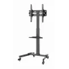 Suporte de TV GEMBIRD TVS-55T-01 para televisores de 32–55 polegadas, aço, altura ajustável VESA 100x100–400x400, inclinável, rodas, carga máx. 35 kg