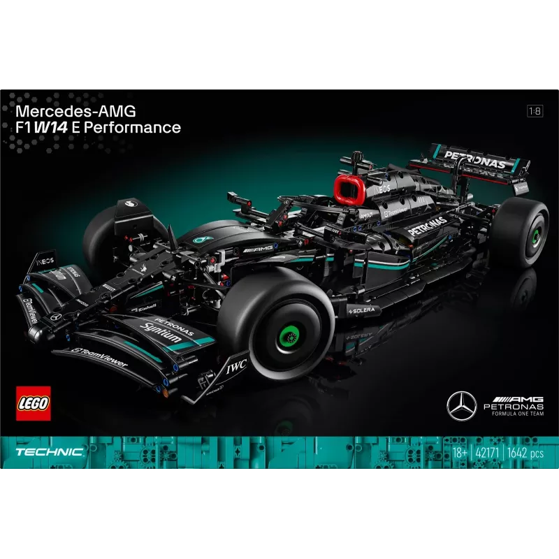 LEGO Technic 42171 Mercedes-AMG F1 W14 E Performance, escala 1:8, 1642 peças, 18+