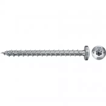 Parafuso FISCHER 670332 — parafuso para madeira em metal 40 mm, Ø 4,5 mm, comprimento da rosca 35 mm, 200 unid.