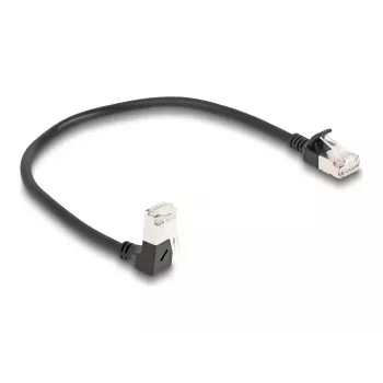 Cabo de rede DeLOCK RJ45 Cat.6A 0,25 m preto