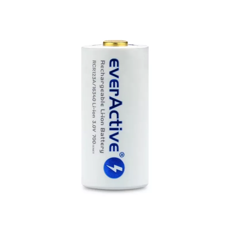 Bateria recarregável everActive EV16340 700mAh 3V com função de carregamento Micro-USB