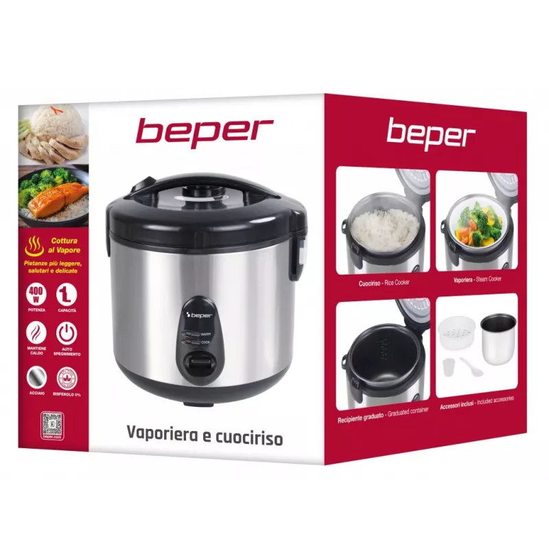 Panela de arroz e vaporizador Beper P101VAP002