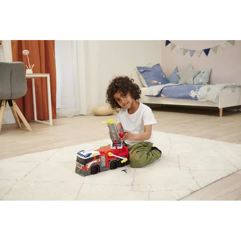 Carro de brincar bombeiros Dickie modelo 203307000 — a pilhas, a partir dos 3 anos, cores: preto/azul/vermelho/branco/amarelo