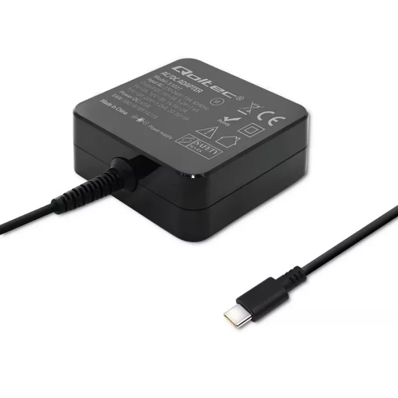 Carregador Qoltec 51027 | 65W | 5-20,3V | 2-3,25A | USB Type-C | PD