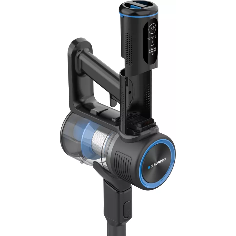 Blaupunkt VCH801 aspirador vertical sem fios, 25,2 V, motor sem escovas de 300 W, ciclónico sem saco de 0,5 l, HEPA, LED, preto
