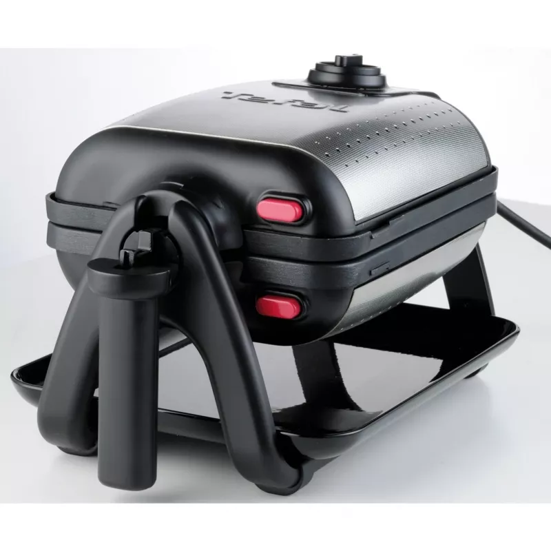 Máquina de waffles Tefal WM756D 2 waffles 1200 W preto, aço inoxidável