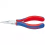 Alicate de pinça para eletrónica Knipex comprimento total 145 mm formato de maxilas plano e redondo 6 punho multicomponente