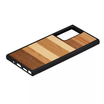 Capa protetora Man and Wood para Samsung Galaxy Note 20 Ultra — acabamento em madeira preta