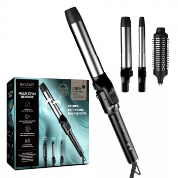 Styler de cabelo Revamp Multi Style Revolve CL-3500-EU 3-em-1 – escova, secador de cabelo, modelador de volume