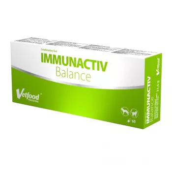 Vetfood Immunactiv Balance reforço da imunidade para cães e gatos 60 cápsulas