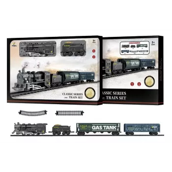 Comboio elétrico de brinquedo Artyk Train Vintage — modelo 173806, conjunto de comboio a pilhas estilo vintage