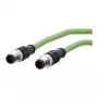 METZ CONNECT M12 - Cabo de rede - M12 (4 pinos) (M) para M12 (4 pinos) (M) - 2 m - Blindado - CAT 5e - Condutor flexível - Verde