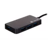 Hub USB NATEC Moth 4 portas USB 3.2 Gen 1 Type-A (5000 Mbit/s), alimentado por USB, preto, cabo de 0,15 m