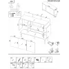 Cómoda Cama 3D MOUNTAIN 154x40x72 preto + dourado